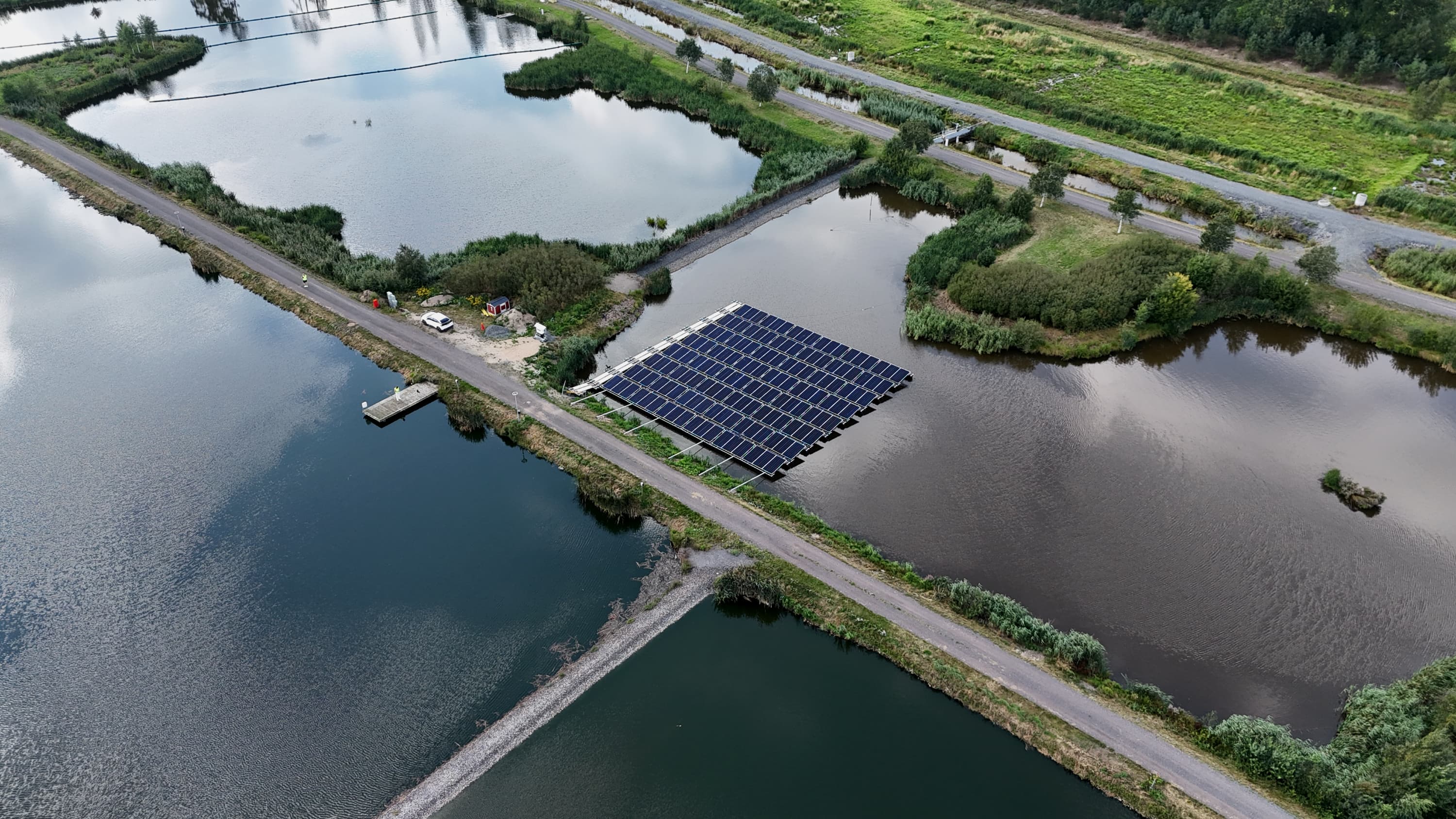 Flytande solcellspark vid Miljöhantering i Jönköping — Sveriges största flytande solcellsanläggning 2025