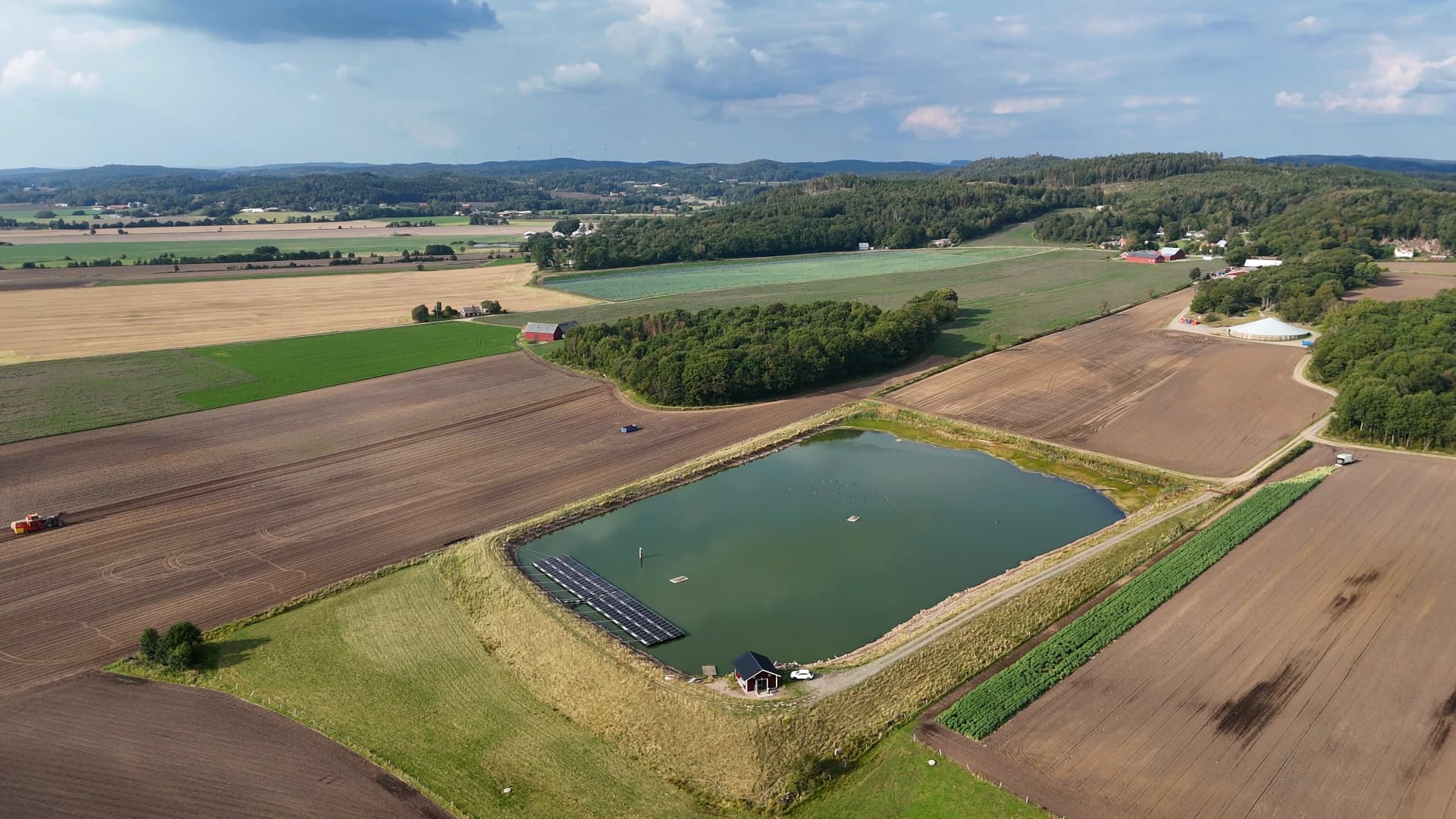 Flytande solcellspark vid Tångagård i Falkenberg